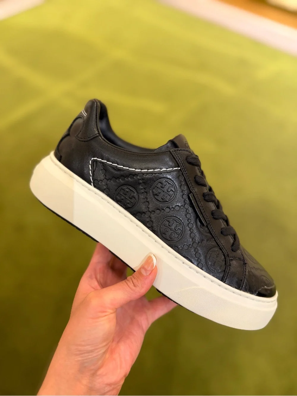 Tory Burch T Monogram Ladybug Sneaker Black Size 8
